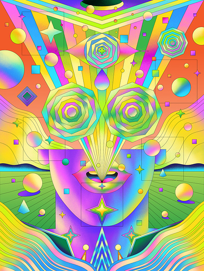 Superstition - Wow x Wow abstract affinity designer art direction art show colourful exhibition fun glow graphic graphic art illustration illustrator personal work psychedelic retro surreal vapourware vector vector illustration vivid
