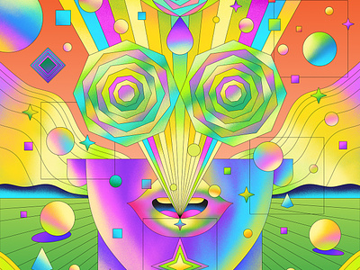 Superstition - Wow x Wow abstract affinity designer art direction art show colourful exhibition fun glow graphic graphic art illustration illustrator personal work psychedelic retro surreal vapourware vector vector illustration vivid