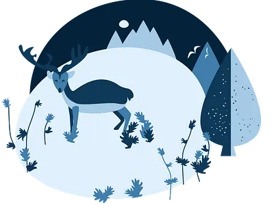 Deer Vector Art animal design figma graphic design illustration vector