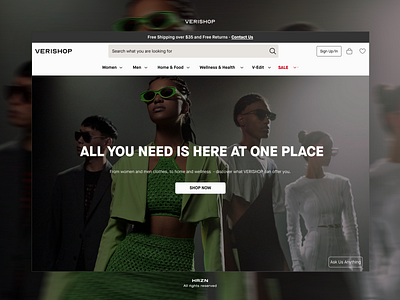 VERISHOP Website fashion graphic design ui ux web design webflow website