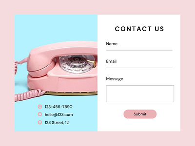 Daily UI 028 – Contact Page contact contactpage dailyui dailyui028 dailyuichallenge design graphic design ui