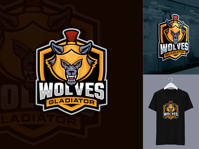 WOLVES GLADIATOR 3d character graphic design illustration logo mascot vector