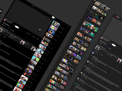 Youtube Redesign UI Black by econev black design econev evgheniiconev lizzardlab ui youtube