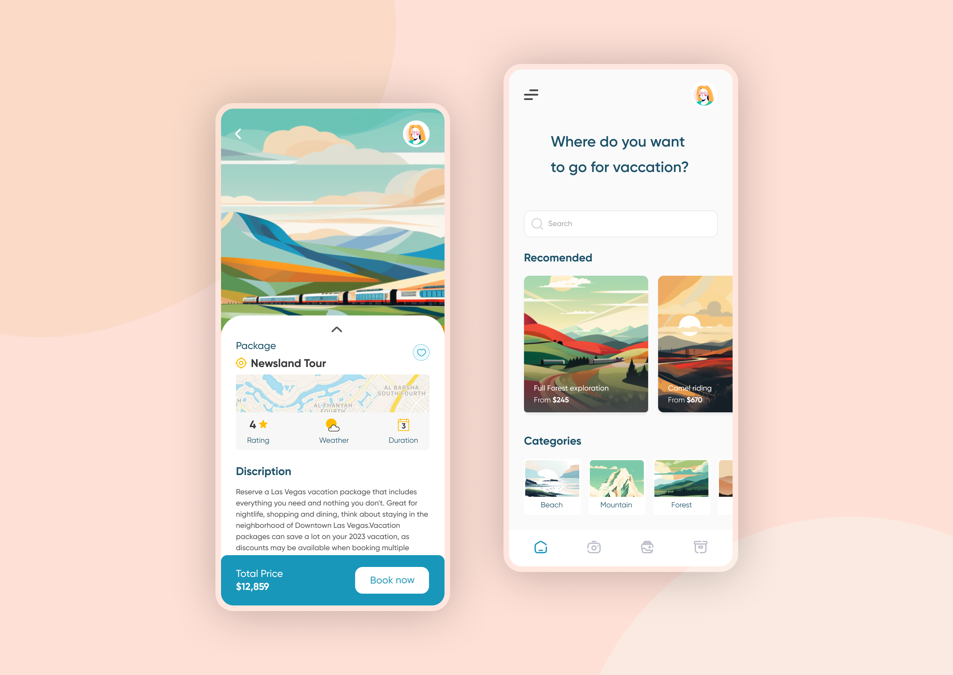Travel App flat graphic design illustration ui uiux ux