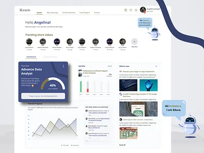 iLearn: Responsive website design concept ui