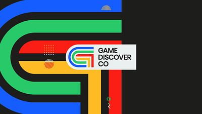 GameDiscoverCo - Game Industry Insider Branding branding colorful colourful games gaming graphic design logo retro typography