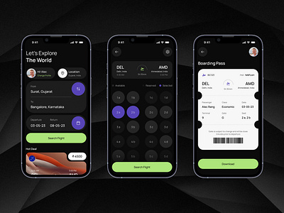 Flight Booking App flight booking graphic design mobile app ui user experience design user interface design ux