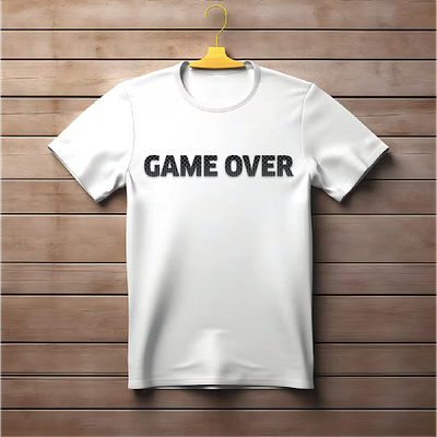 Game Over Typography T-shirt Design design graphic design illustration logo t shirt design t shirts typography vector web design