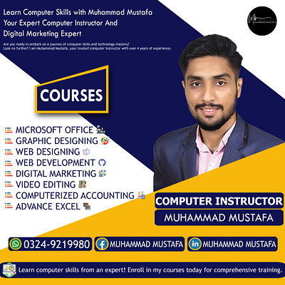 Computer Courses (Digital Marketing) computer courses karachi moosa lane muhammad mustafa mustafa sir mustafa