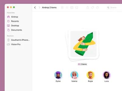 MacOS Airdrop concept airdrop apple concept interface mac ui