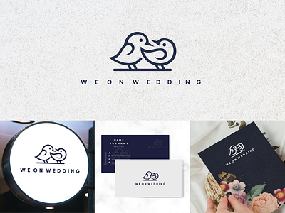 We On Wedding Logo Design branding design graphic design illustration landing page logo mobile ui vector