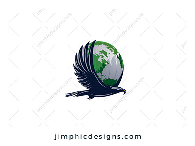 Eagle Globe Logo bird branding design eagle global globe graphic design international logo vector