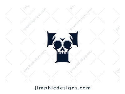 T Skull Logo branding design graphic design letter letterlogo logo skull vector