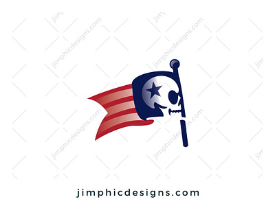 Skull Flag Logo branding conquer conquered design flag graphic design logo skull vector