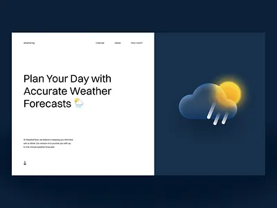 Weather darkmode graphic design illustration ui ux web