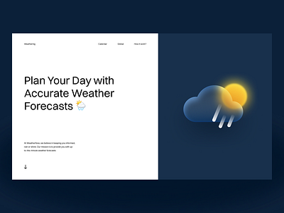 Weather darkmode graphic design illustration ui ux web