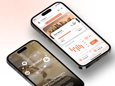 Air quality tracker- mobile app airquality mobileui trackerapp ui uiapp