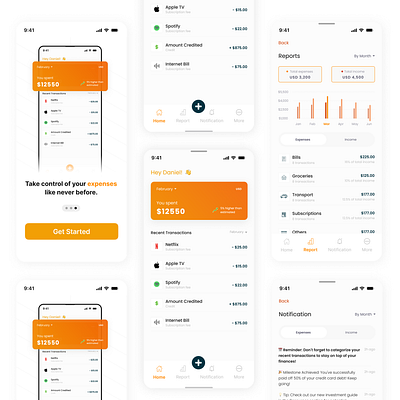 Financial Management App app dailyui design illustration mobile app ui uidesign ux