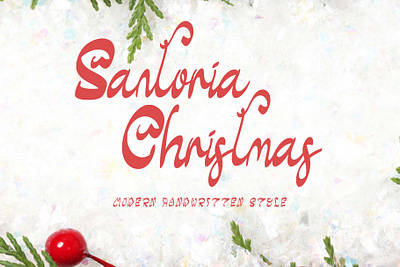 Santoria Christmas beautiful branding christmas design font font design graphic design handwritten illustration logo motion graphics