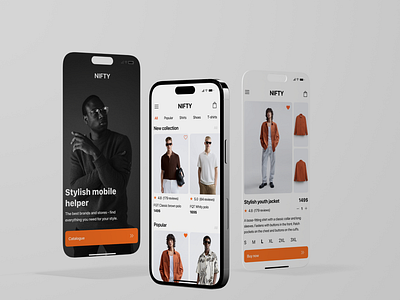 Online men's clothing store accessibility branding clothes convenience logo men online shop shopping ui ux