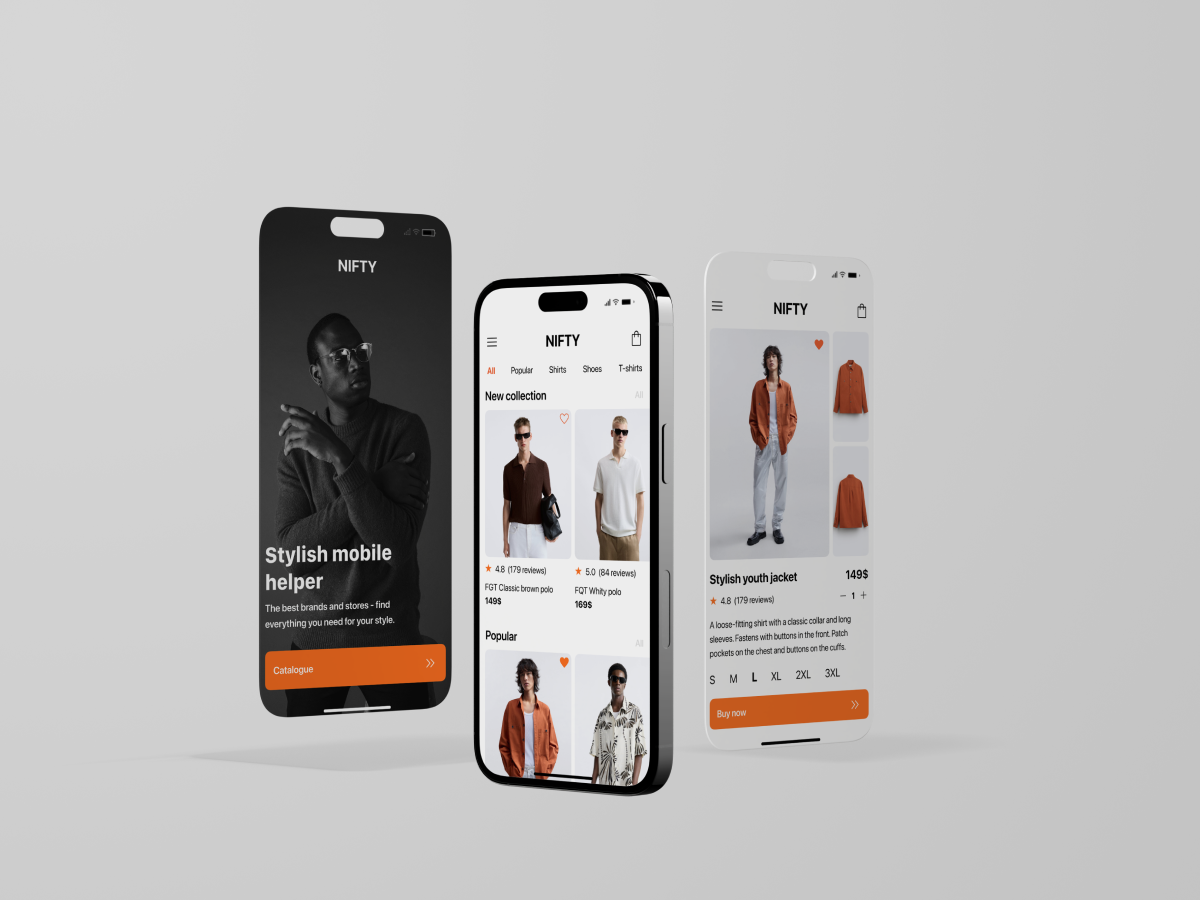 Example of Online men's clothing store