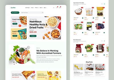 Online Grocery Shopping Landing page design