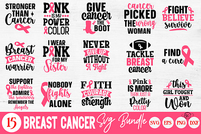 Breast Cancer SVG Bundle awareness ribbon svg