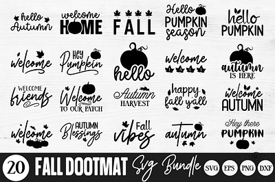 Fall doormat SVG bundle welcome mat svg