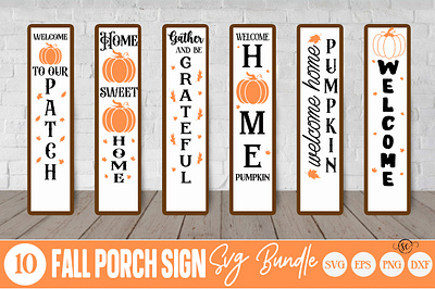 Fall porch sign SVG Bundle porch signs