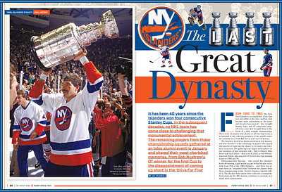 The Hockey News - The LAST Great Dynasty (Editorial) article collage editorial graphic design hockey new york islanders nhl photoshop