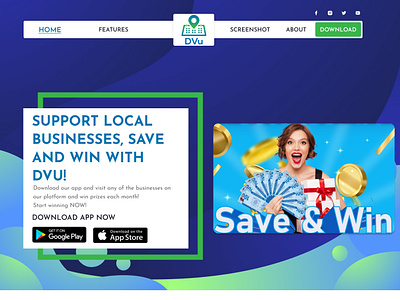 DVu Mobile App Landing Page Part 2 dvu mobile graphic design landing page design mobile app ui ui ux
