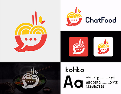 Chat Food - Modern logo app icon app logo best logo brand logo chat food logo chat logo food icon food logo food service online chat online store restaurant logo