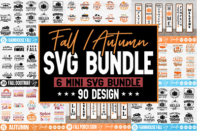 Fall Autumn Mega SVG Bundle 90 Design jack o lantern face