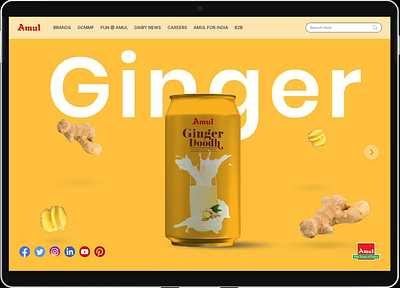 Amul-Webpage (Concept) branding motion graphics ui