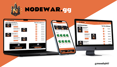 Home screen for Nodewar.gg branding design designs figma graphic design home screen homepage illustration interface interface designer logo screen ui ux