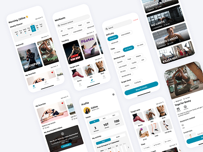 Paradox Fitness App fitness health mobile app design mobile ui mockup ui uidesign uxdesign