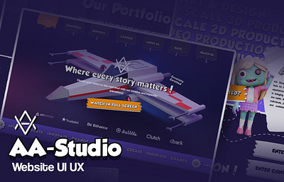 AA-Studio Website UI UX branding ui uiux uiuxdesign ux website