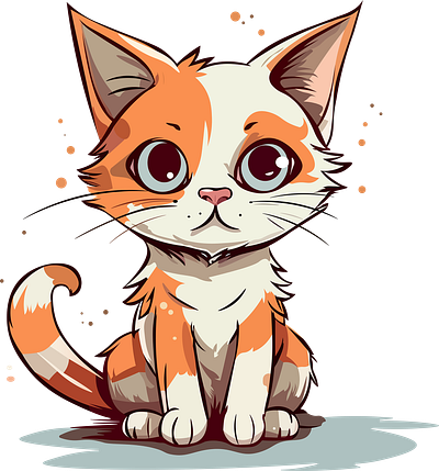 Ginger cat illustration 2d cat ginger cat graphic design illustration illustrator pet red cat vector