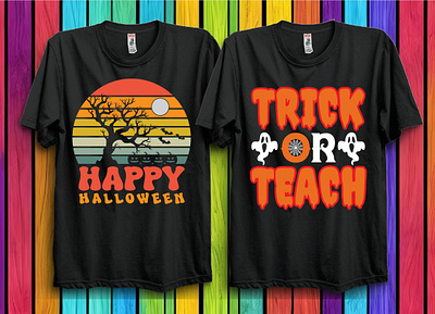 Halloween T-Shirt Design. 3d animation artist branding costume ghost graphic design halloween day 2023 halloween design halloween logo halloween t shirt halloween vector logo motion graphics ui