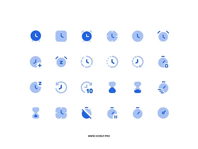 Iconly Pro, Time icons! app clock design figma icon icondesign iconly pro iconography iconpack icons iconset mobile time timer ui uiux ux ux design