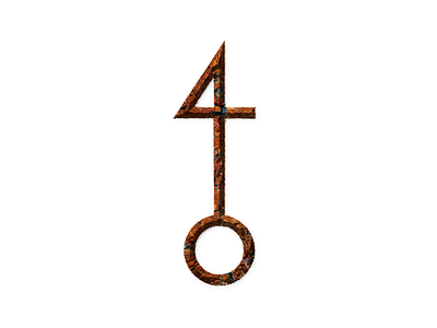 40 40 birthday digit graphic design key lettering logo number