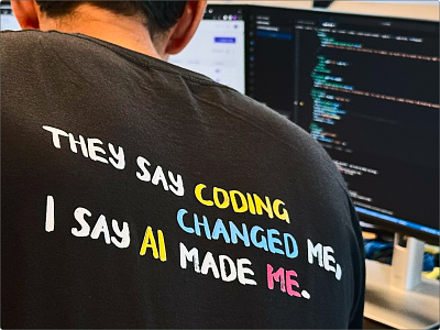 T-Shirt Design - AI hackathon ai bot branding chatgpt code coding cyber design font github handwriting poster print qoute security shirt swag t shirt typo typography