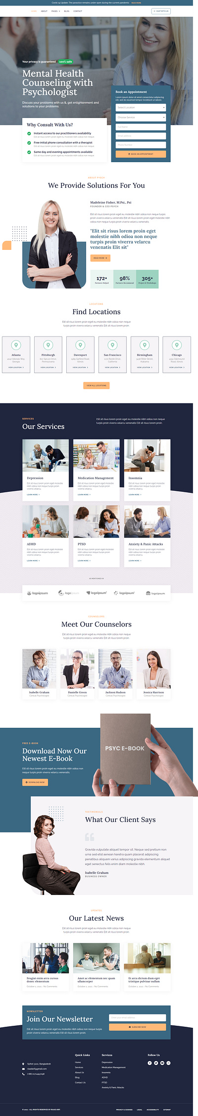 Mental Health Counselor Website agency website app business website design elementor pro elementor website landing page page design responsive website riaad arif ui web design web designer website website design wordpress wordpress design wordpress elementor wordpress landing wordpress website