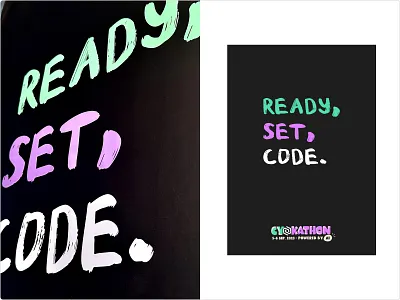 Hackathon Poster ai bold bot branding chatgpt code cyber cycode event github graphic design hackathon handwriting logo logomark poster print security swag typo