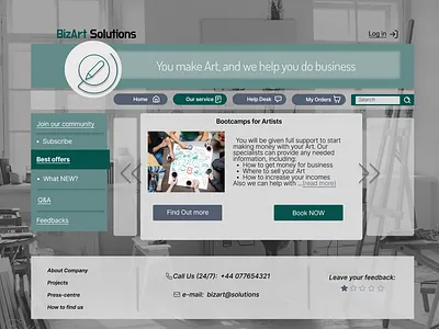 Prototype of web-page (made in Figma) figma graphic design uxui design web page