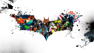 Batman Collage batman collage graphic design photoshop