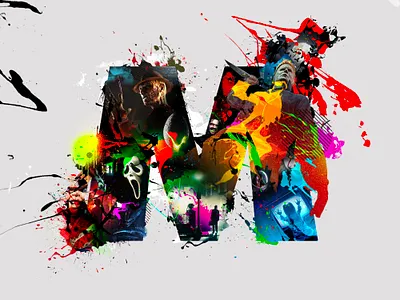 Monsters Collage collage graphic design horror horror movies movies photoshop poster