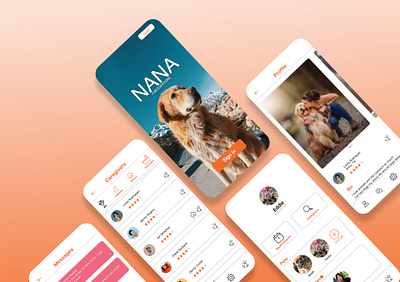 NANA, the Dog Walking App for Everyone dog walking graphic design mobile ui