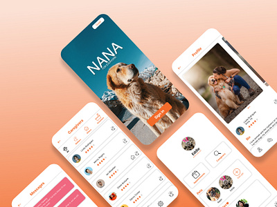 NANA, the Dog Walking App for Everyone dog walking graphic design mobile ui