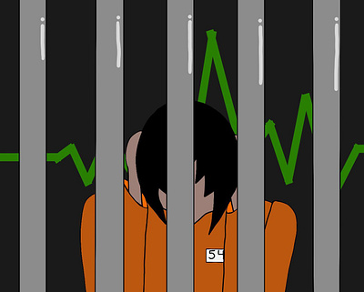 "The Double Death Sentence of Deaf Prisoners" 2d design graphic design illustration vector